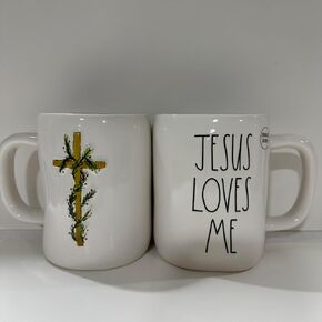 كوب Rae Dunn JESUS ​​LOVES ME - سيراميك - in Kuwait