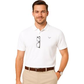 VURINO Men’s Polo Shirt – 100% Polyester, Lightweight, Breathable, Quick-Dry, Active Fit – Work & Casual Wear – Sizes S-3XL in Saudi Arabia