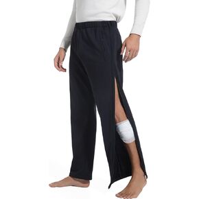 Mens Tear Away Pants Full Zipper Legs Open Bottom Sweatpants Breakaway Post Surgery Pants in Saudi Arabia