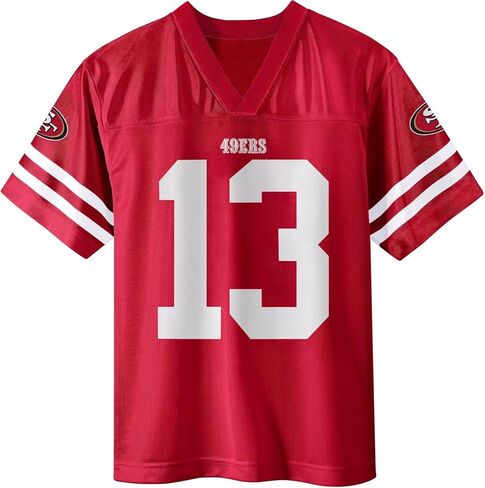 بروك بوردي سان فرانسيسكو 49ers الأحمر #13 اتحاد كرة القدم الأميركي للأطفال الشباب 4-20 اسم ورقم فريق اللون لاعب المنزل لكرة القدم جيرسي in Saudi Arabia