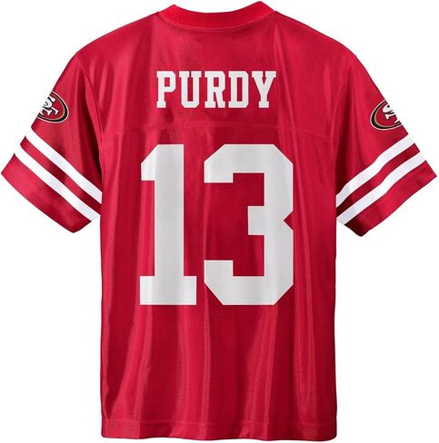 بروك بوردي سان فرانسيسكو 49ers الأحمر #13 اتحاد كرة القدم الأميركي للأطفال الشباب 4-20 اسم ورقم فريق اللون لاعب المنزل لكرة القدم جيرسي in Saudi Arabia