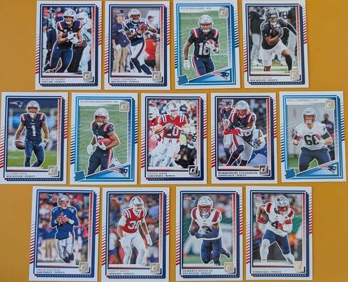 New England Patriots 2025 Donruss Factory Sealed Team Set Featuring a Drake Maye 2nd Year Card and Stefon Diggs with Kyle Williams, TreVeyon Henderson and Will Campbell Rated Rookie Cards Plus in Saudi Arabia