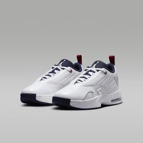 Jordan Max Aura 6 Big Kids' Shoes (FQ8297-100, White/Varsity Red/Midnight Navy) Size 6 in Saudi Arabia