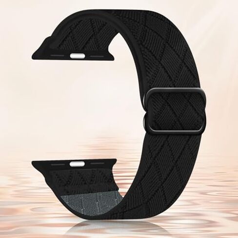 Elastic Single Loop Compatible with Apple Watch Band 38mm 40mm 41mm 42mm 44mm 45mm 46mm 49mm Women Men Sport Nylon Elastic Band Woven Wristband for iWatch Series 10 9 8 7 6 5 4 3 Ultra SE in Saudi Arabia