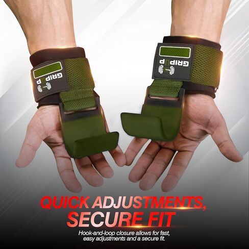 Weight Lifting Hooks – Heavy Duty Gym Straps for Deadlifts, Pull-Ups, Rows & Strength Training Secure Grip Support for Weightlifting, Powerlifting CrossFit Nylon & Neoprene Padding in Saudi Arabia