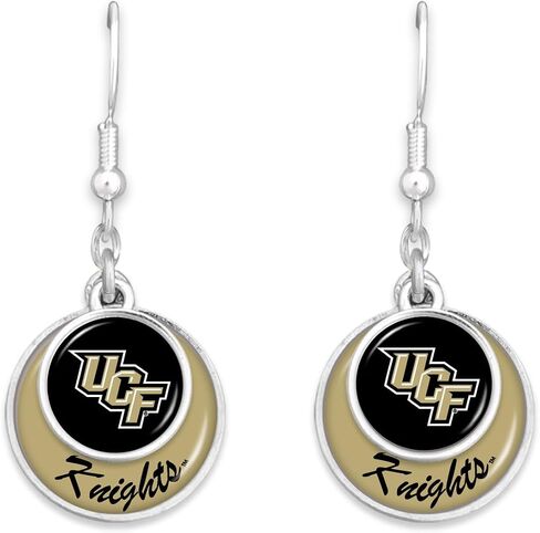 UCF Knights Stacked Disk Earrings Jewelry Gift Licensed Central Florida in Saudi Arabia
