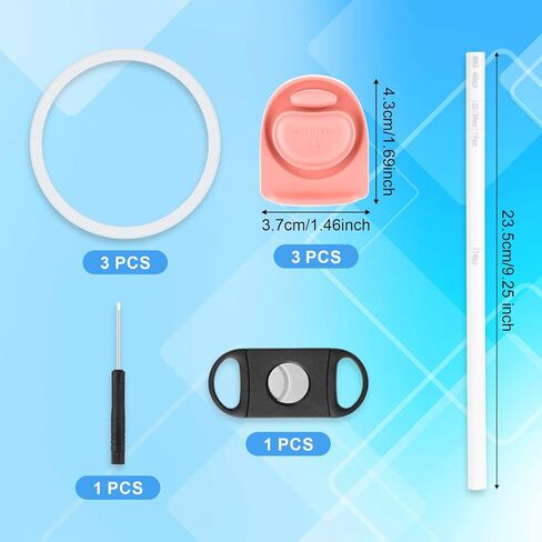 10pcs Water Bottle Replacement Parts Compatible with Owala FreeSip, BPA-Free Water Bottle Seal O Ring Replacement Stopper Top Straw Lid Accessories for Owala 16/19/24/25/32/40oz Gasket Plug in Saudi Arabia