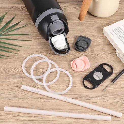 10pcs Water Bottle Replacement Parts Compatible with Owala FreeSip, BPA-Free Water Bottle Seal O Ring Replacement Stopper Top Straw Lid Accessories for Owala 16/19/24/25/32/40oz Gasket Plug in Saudi Arabia