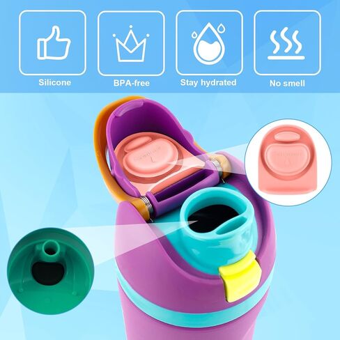 10pcs Water Bottle Replacement Parts Compatible with Owala FreeSip, BPA-Free Water Bottle Seal O Ring Replacement Stopper Top Straw Lid Accessories for Owala 16/19/24/25/32/40oz Gasket Plug in Saudi Arabia