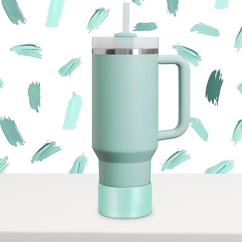 Vmini Silicone Boot with Dreamy Gradient for Stanley Quencher 40/30/20 oz Tumbler & IceFlow 30/20oz, Metallic Luster Cup Sleeve for 12-24oz Water Bottles, Cup Accessories for Stanley Bottom Protector in Saudi Arabia