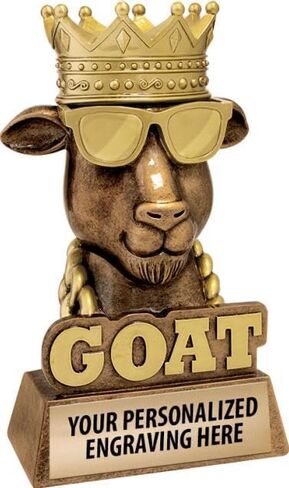 Crown Awards 7" Customizable Award, G.O.A.T. Sculpture Trophy - Add Your Own Engraving in Saudi Arabia