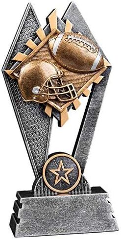 Express Medals (1-3-5 Pack) of 7 inch Sun Ray Resin Football Trophy Award with Engraved Personalized Plate SR105 in Saudi Arabia
