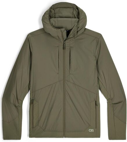 هوديي Shadow Hybrid للرجال من Outdoor Research | سترة معزولة بسحاب، خفيفة الوزن، مقاومة للماء في المطر الخفيف in Kuwait