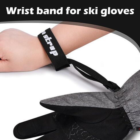 RunNico Adjustable Ski Glove Leash, Extended Skiing Glove Straps, Outdoor Ski Wrist Handcuffs for Hanging Gloves Winter Snowboarding Activities Accessories in Saudi Arabia