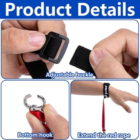RunNico Adjustable Ski Glove Leash, Extended Skiing Glove Straps, Outdoor Ski Wrist Handcuffs for Hanging Gloves Winter Snowboarding Activities Accessories in Kuwait