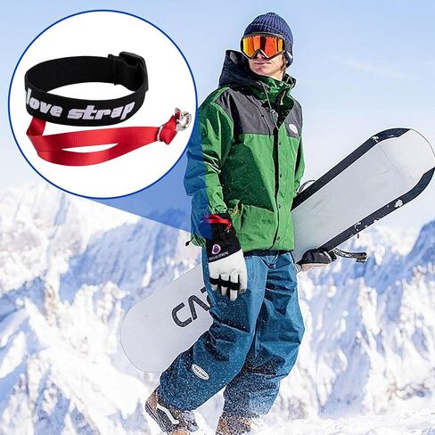 RunNico Adjustable Ski Glove Leash, Extended Skiing Glove Straps, Outdoor Ski Wrist Handcuffs for Hanging Gloves Winter Snowboarding Activities Accessories in Kuwait