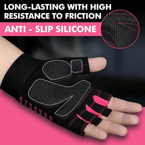 Gym Gloves for Weight Lifting,Workout Gloves with Full Palm Protection–Breathable Fitness Glove for Men & Women,Powerlifting,Pull Ups,Cycling,Gym Training in Saudi Arabia