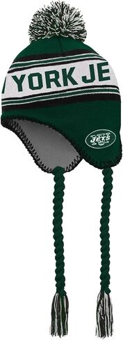 قبعة صغيرة من Outerstuff NFL New York Jets للأطفال الصغار في فصل الشتاء مع بوم، مقاس واحد in Saudi Arabia