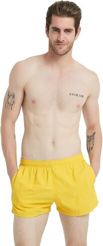 3 Inch Mens Swim Trunks Short Swim Shorts Quick Dry Mens Swim Suits in Saudi Arabia
