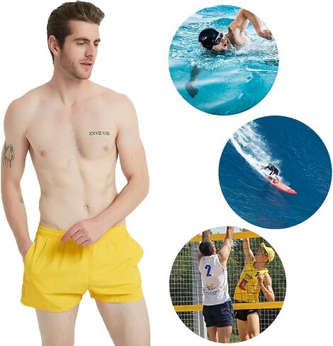 3 Inch Mens Swim Trunks Short Swim Shorts Quick Dry Mens Swim Suits in Saudi Arabia