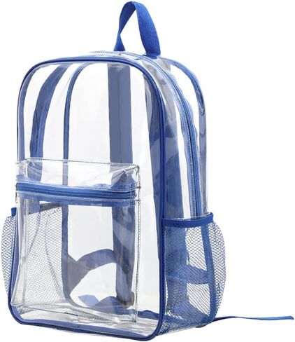 Small Clear Backpack Transparent Mini Backpack See Through Backpack Waterproof Bookbag for Concerts Festivals Work Travel Blue in Saudi Arabia