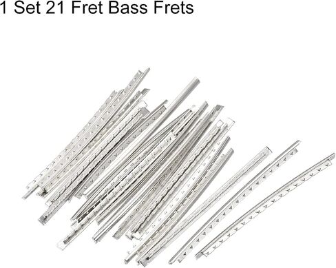 Electric Bass Fret Wire Guitar Fretboard 21 Fret 2.7mm Silver Tone for Bass Fingerboard Replacement, Pack of 21 in Saudi Arabia