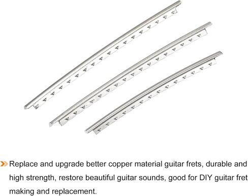 Electric Bass Fret Wire Guitar Fretboard 21 Fret 2.7mm Silver Tone for Bass Fingerboard Replacement, Pack of 21 in Saudi Arabia