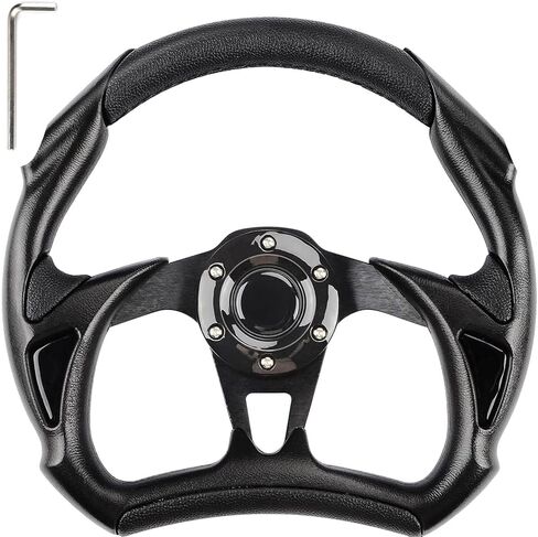 Golf Cart Steering Wheel, Fit EZGO TXT RXV, Club Car DS Precedent Tempo, Yamaha G2-G29 Most Golf Cart, Universal Golf steering Wheel, Ergonomic Design, D Shape Design in Saudi Arabia