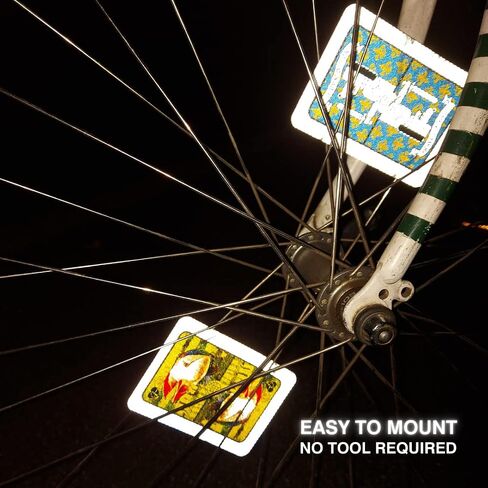 Reflective Bicycle Spoke Cards (Set or 4) | Safety & Visibility | Easy Mounting on Spokes in Saudi Arabia