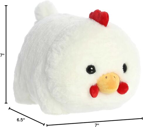 Aurora® Adorable Spudsters™ Claire Chicken™ Stuffed Animal - Round Shape Makes for Comforting Cuddles - Perfect for Kids All Ages and Animal Loving Adults - White 10.5 Inches in Saudi Arabia