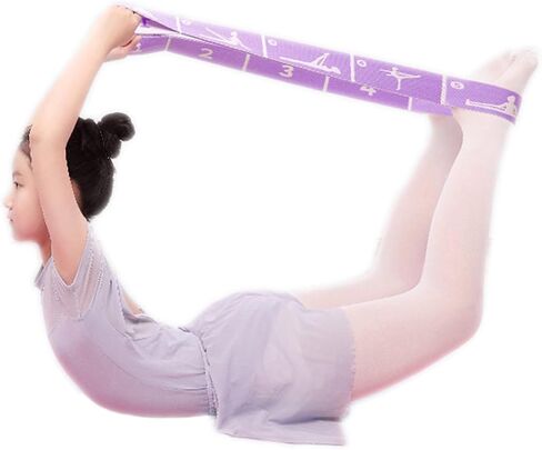 Adjustable Stretch Strap for Kids, 8-Loop Elastic Resistance Band for Children Gymnastics, Ballet Dance, Yoga, Stuff，Pilates & Flexibility Training, Home Exercise Equipment for Girls in Saudi Arabia
