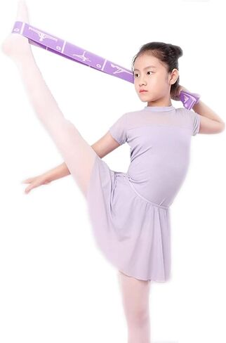 Adjustable Stretch Strap for Kids, 8-Loop Elastic Resistance Band for Children Gymnastics, Ballet Dance, Yoga, Stuff，Pilates & Flexibility Training, Home Exercise Equipment for Girls in Saudi Arabia