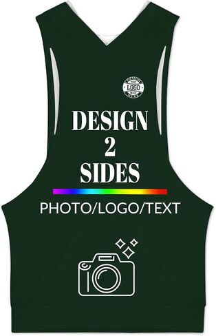 Custom Mens Workout Hooded Tank Tops Design Your Own Logo Text Photo Personalized 2 Sides Print Sleeveless Hoodies in Saudi Arabia
