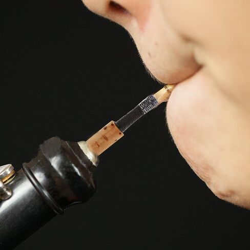 Alomejor Oboe قصب المزمار الصلبة المتوسطة المصنوعة يدويًا من الفلين المزمار أجزاء أدوات الرياح مع أكمام تخزين (1 قطعة) in Saudi Arabia
