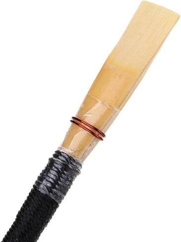 Alomejor Oboe قصب المزمار الصلبة المتوسطة المصنوعة يدويًا من الفلين المزمار أجزاء أدوات الرياح مع أكمام تخزين (1 قطعة) in Saudi Arabia