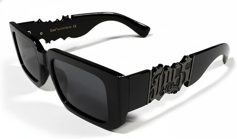 Street Legend Sunglasses Thick Frame Square Shades Unisex Classic Lowrider Cholo Style Black Frame Streetwear in Saudi Arabia