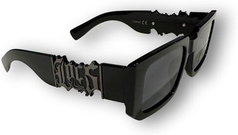 Street Legend Sunglasses Thick Frame Square Shades Unisex Classic Lowrider Cholo Style Black Frame Streetwear in Saudi Arabia