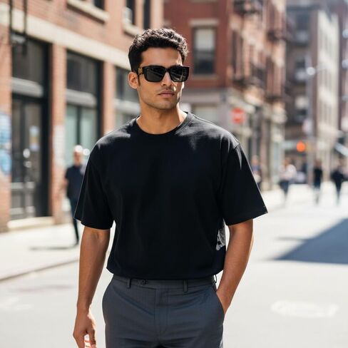 Street Legend Sunglasses Thick Frame Square Shades Unisex Classic Lowrider Cholo Style Black Frame Streetwear in Saudi Arabia