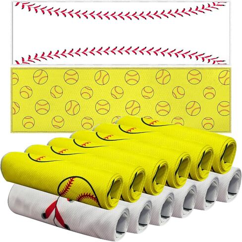 OPSO Football Cooling Towel Set, 40 x 12 inches, 12 Pack, Microfiber Sports Towels for Baseball, Soccer, Golf LCE Towel Microfiber Sports Towels for Player (Football 3) in Kuwait