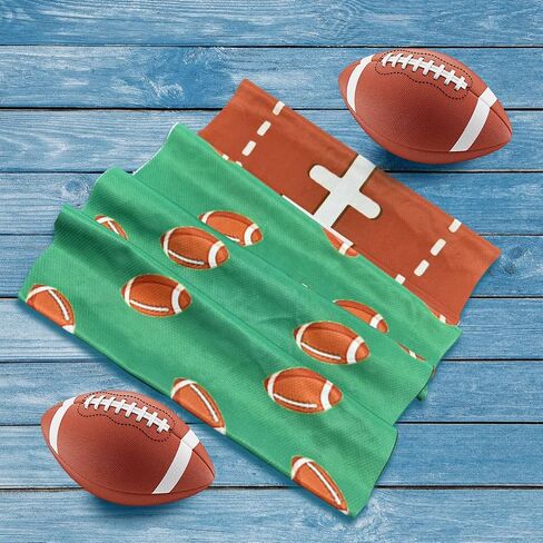OPSO Football Cooling Towel Set, 40 x 12 inches, 12 Pack, Microfiber Sports Towels for Baseball, Soccer, Golf LCE Towel Microfiber Sports Towels for Player (Football 3) in Kuwait