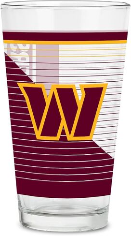 Rico Industries NFL Football Washington Commanders Standard 16 oz Pint Glasses with Digitally Printed Logo, Classic Drinking Glass in Saudi Arabia