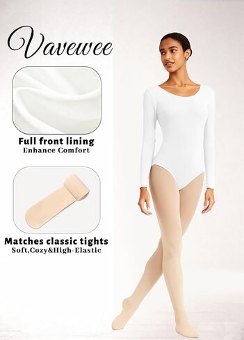 Ballet Leotards for Women Black Leo with Tights for Dance Adult Teenage S-XXL Gymnastic Dancewear in Saudi Arabia