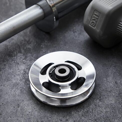 Soulchen Aluminum Pulleys for Cable Machine Set, 90mm Aluminum Alloy Bearing Gym Pulley Wheel for Home Gym Equipment Exercise Machine Pulldown Attachments in Saudi Arabia