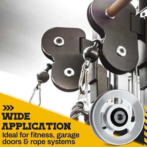 Soulchen Aluminum Pulleys for Cable Machine Set, 90mm Aluminum Alloy Bearing Gym Pulley Wheel for Home Gym Equipment Exercise Machine Pulldown Attachments in Saudi Arabia