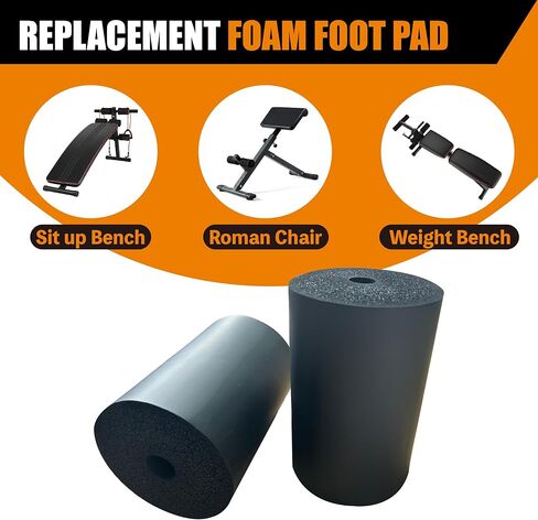 4 قطع من أسطوانة الوسادة الإسفنجية، وسادة بديلة من الفوم لتمديد الساق وطاولة انعكاس مقعد الوزن ومعدات التمارين الرياضية المنزلية، مناسبة لقضيب 1 بوصة (7.87 بوصة طول × 4.72 بوصة عرض × 1.18 بوصة معرف) in Kuwait