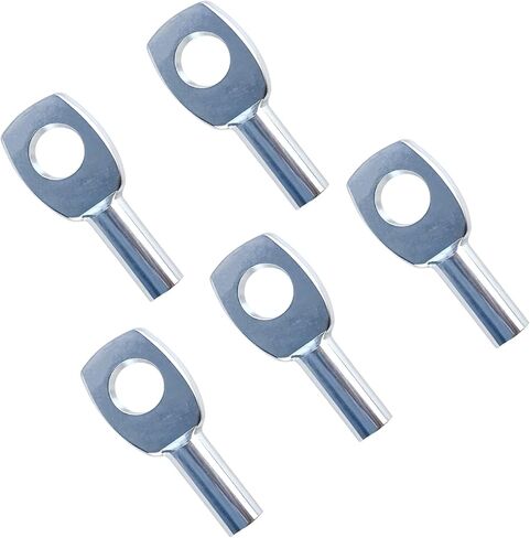 5 Pack Gym Machine Accessories Wire Rope Eyelets Replacement End Terminal 1/8'' Hole Connector Joint Lugs Stopper for 2mm Wire Rope, 5mm in Saudi Arabia