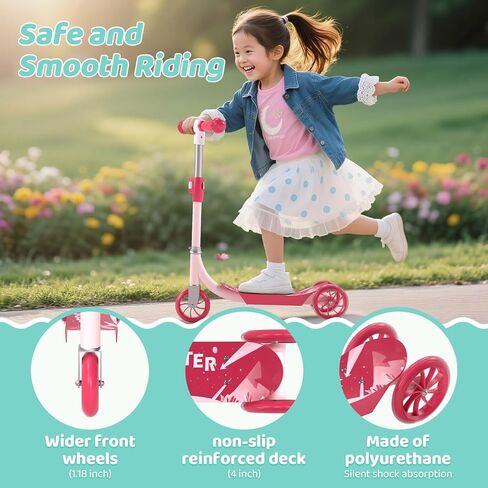 Kick Scooter, 3 Wheel Kick Scooter for Ages 3+ in Saudi Arabia