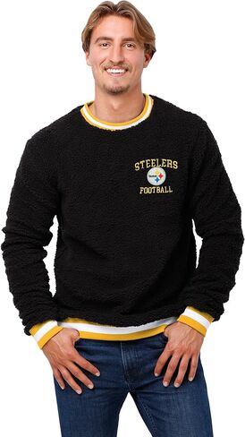 FOCO Pittsburgh Steelers NFL Mens Sherpa Crewneck Sweater - M in Saudi Arabia