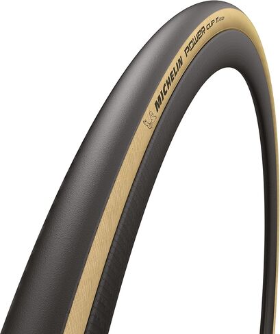 إطار طريق ميشلان باور كوب TLR - إطار قابل للطي بدون أنبوب مقاس 700x28C مع مركب X-Race، وتقنية Tubeless Shield، Tanwall، 4x120 TPI، قبضة وأداء معززين لدراجات السباق والتجول in Saudi Arabia