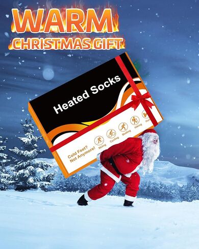Heated Socks - 6000mAh Rechargeable Heated Socks for Men Women - Up to 10 Hours - APP-Controlled Electric Socks - 4 Heating Settings - Washable Winter Foot Warmer Socks in Saudi Arabia